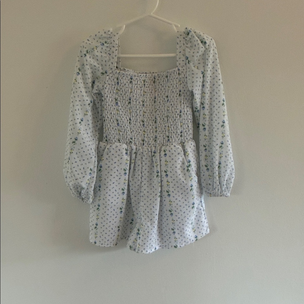 Janie and Jack Smocked Floral Romper